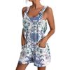 Women's Summer Fashion Floral Print Jumpsuit Casual Romper Shorts