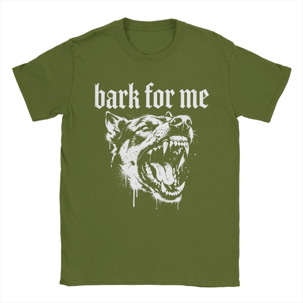 Bark for Me Gothic Fierce Dog 100 Cotton T Shirt For Man Summer Awesome T Shirts Comfortable Novelty Tees Hot Sale Tops