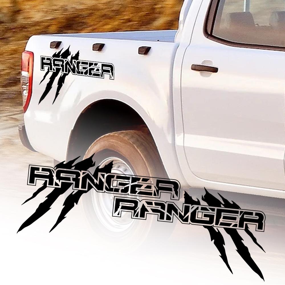 nlbn7 Car Body Side Sticker For Ford Ranger Raptor XLT XL Lariat T6 Trim Pickup Truck Bed Decor Cover Decal Auto Tuning Decoration