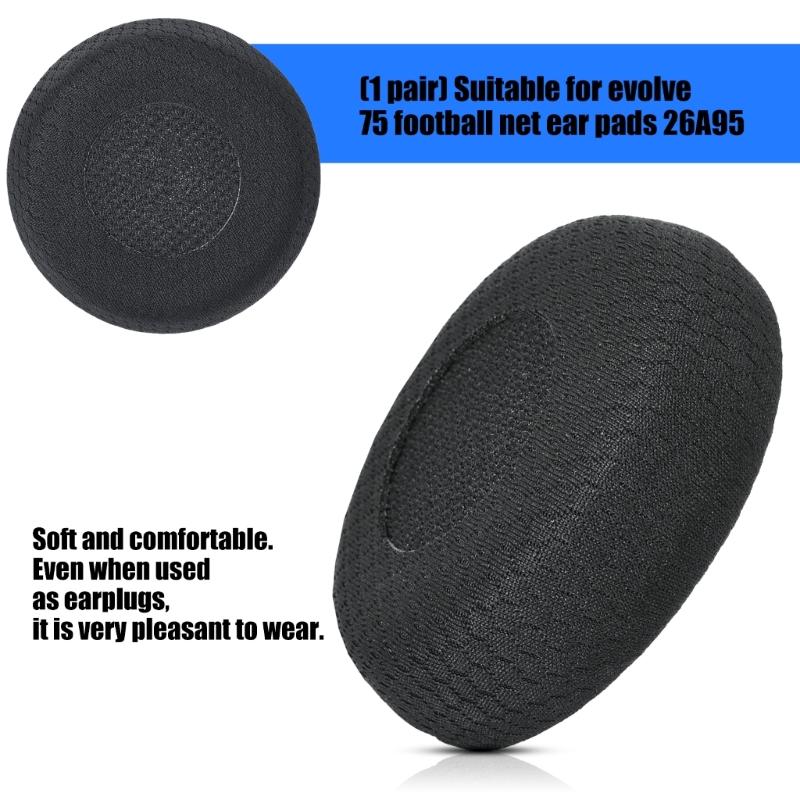 Replacement Memory Foam Earpads Ear Pad for Evolve 75 75+ /75 UC/75MS Headphones Ear Cushions Earmuffs Ear Cover