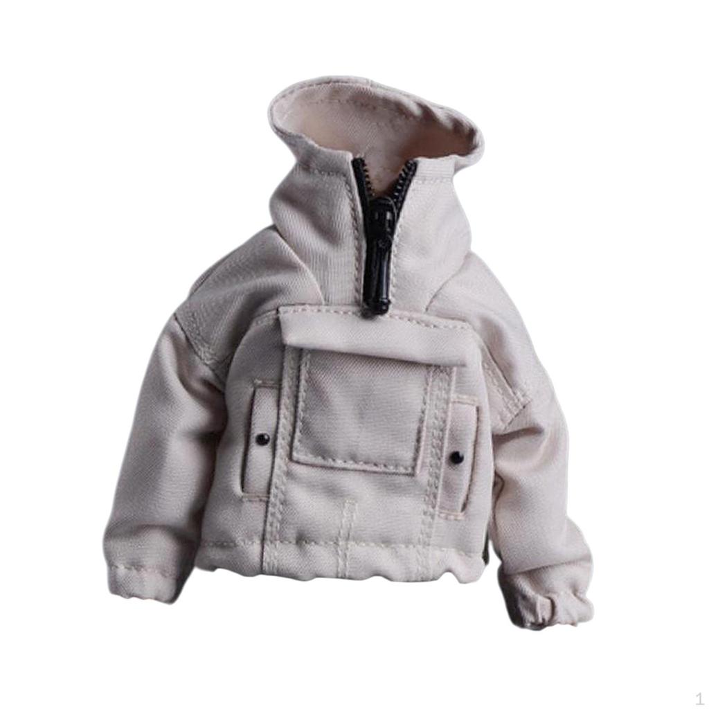 1/12 Male Action Figure Hoodies Long Sleeve Pullover Sweatshirt for 6'' Figures BJD Doll Body