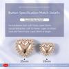 8Pcs 19/25MM Size Metal Shank Buttons Vintage Sewing Buttons Luxury Heart-Shaped Buttons  DIY Outfit