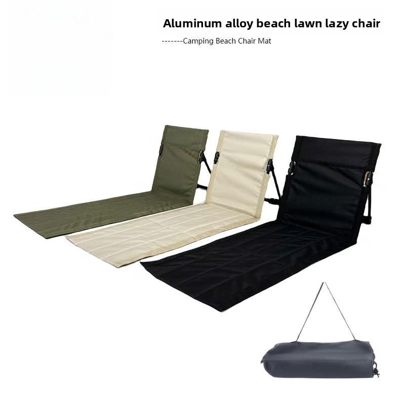 Strandstuhl für den Außenbereich, tragbarer, klappbarer Bodensitz mit Rückenlehne, leichter Campingstuhl, Lazy Lounger für Garten, Park, Rasen, Picknick