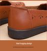 Mom's Summer Breathable Leather Sandals – Soft Sole, Non-Slip Flats for Middle-Aged & Elderly Women
