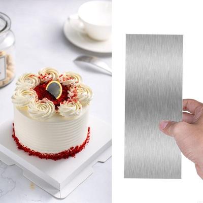 Stainless Steel Cake Scraper Dough Pastry Spatulas Pastry Comb Smoother Cake Decorating Tool for Mousse Cream Cake X3UC