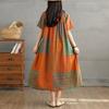 DIMANAF 2025 Women Plus Size Spring Summer Dress Casual Floral Dress Basic Vintage Loose Long Dress Maxi 9303