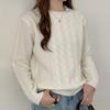 Navava Round Neck Cable Knit Sweater Nk2758