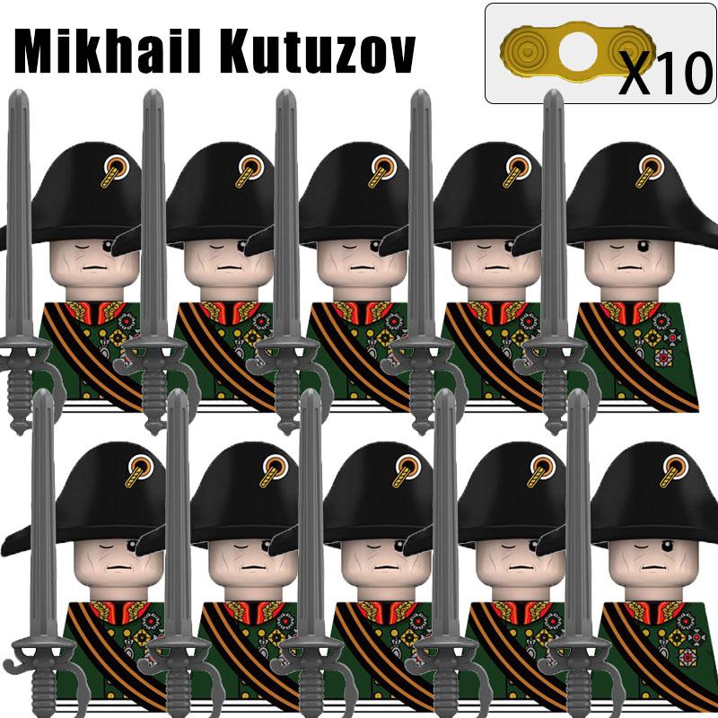 Kids Toys Napoleonic Wars Building Blocks 10pcs/lot Fusilier Lancer Soldiers Mini Action Figures Toys For Kids Christmas Gifts