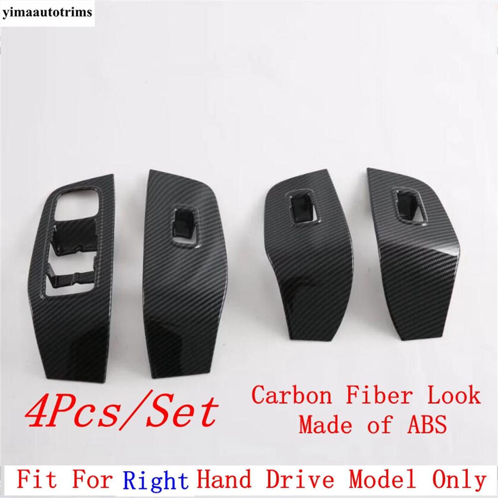 Car Inner Door Armrest Window Lift Button Control Panel Frame Cover Trim Accessories Interior For MG HS / HS Plug-in  - 2024