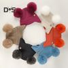 3 Pcs/Set Children Winter Hat Scarf Gloves Set Thick Knitted Ear Protection Cap Gloves Stretchy Windproof Winter Outdoor Cycling Dome Beanie Neck