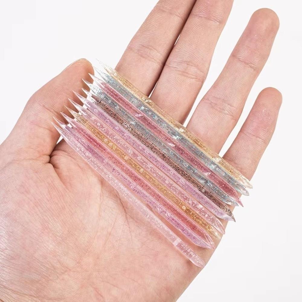 50/100Pcs Reusable Double Head Nail Art Tool Crystal Material Cuticle Remover Tool  Nail Art