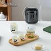 Panda Bamboo Hand-Painted Ceramic Travel Tea Set