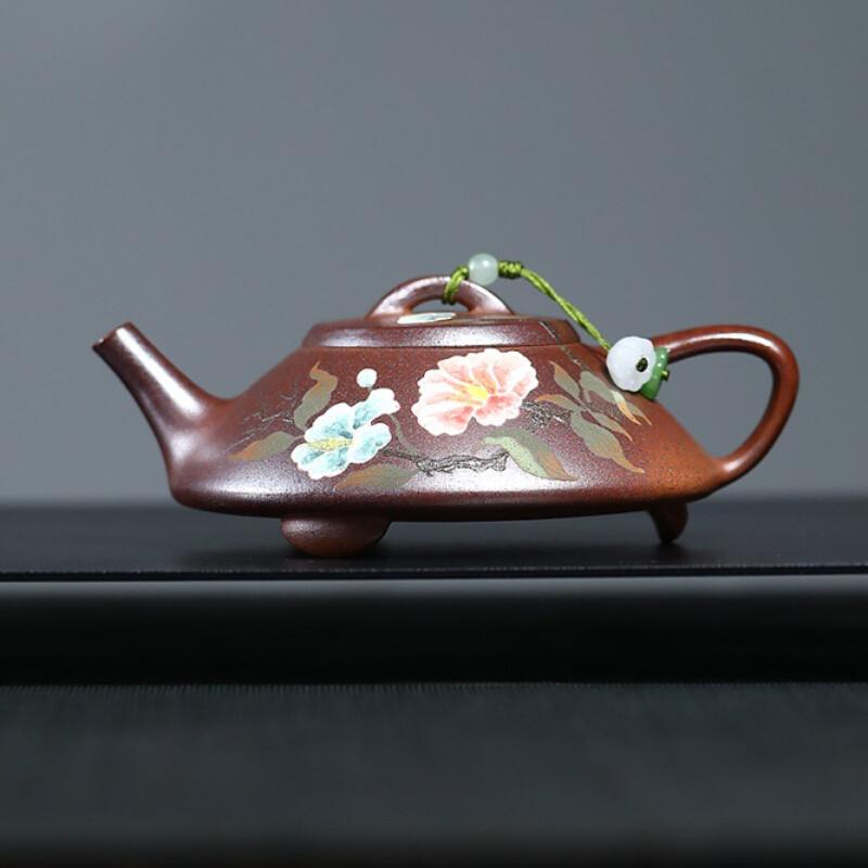 

160ml Yixing Purple Clay Teapots Master Handmade Stone Scoop Pot Raw Ore Wood-fired Porcelain Mud Tea Maker Kettle Zisha Tea Set