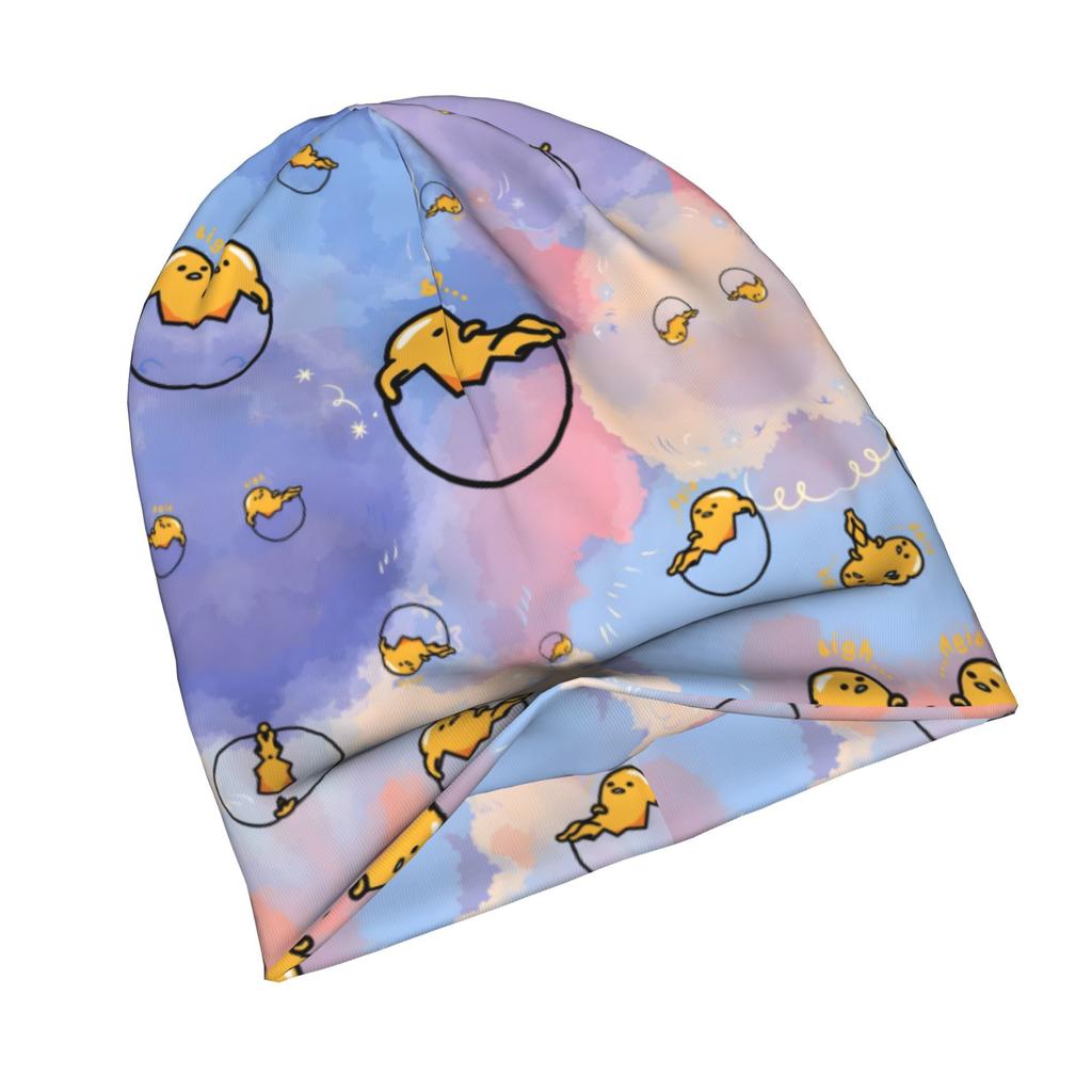Sanrio Gudetama Adult Knit Hat - Beanie with Eggshell, Cute Novelty Accessory Suitable for City Walks, Casual Outfits & Themed Outfits, Stylish for Ca