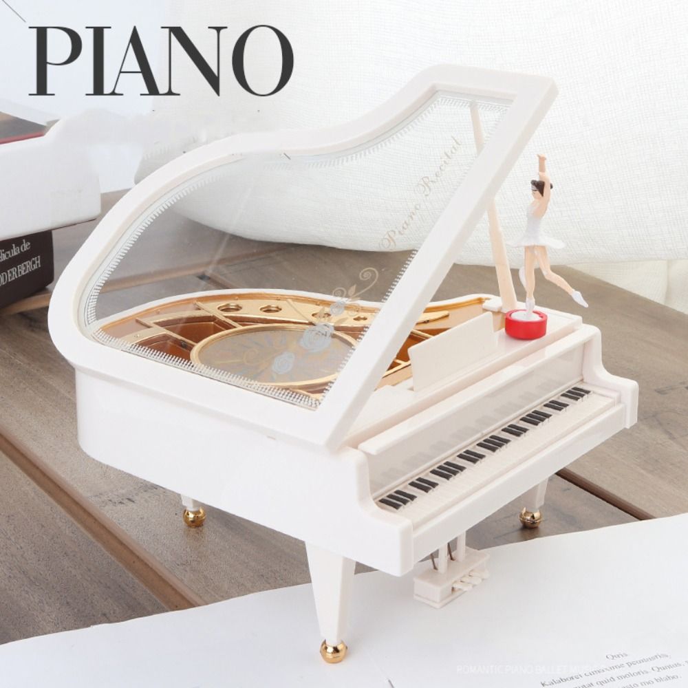 European-style Piano Model Music Box Office Decoration Retro Drawer Music Box Birthday Gift