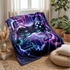Neon Game Controller Theme Blanket Lightweight Warm Flannel Blanket Decorative Throw Blanket for Home Decoration