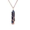 Ancient Red Copper Wound Tree Of Life Natural Crystal Hexagonal Prism Necklace Fortune Tree Necklace N