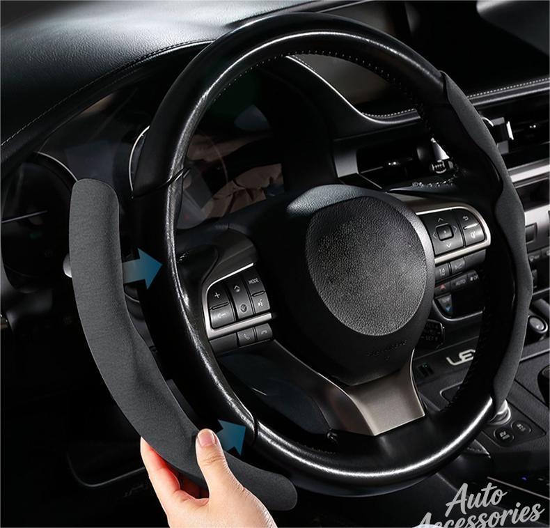 Suede Car Steering Wheel Cover Anti-Slip Protect Accessories For BMW Mini Cooper One JCW F54 F55 F56 F60 R50 R52 R53 R60 Sticker