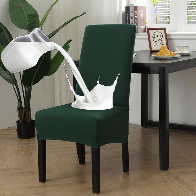 Waterproof High Back Xl /M Size Solid Chair Cover Stretch Dress For Chair Covers For Dining Room Wedding Banquet Home Decor Case
