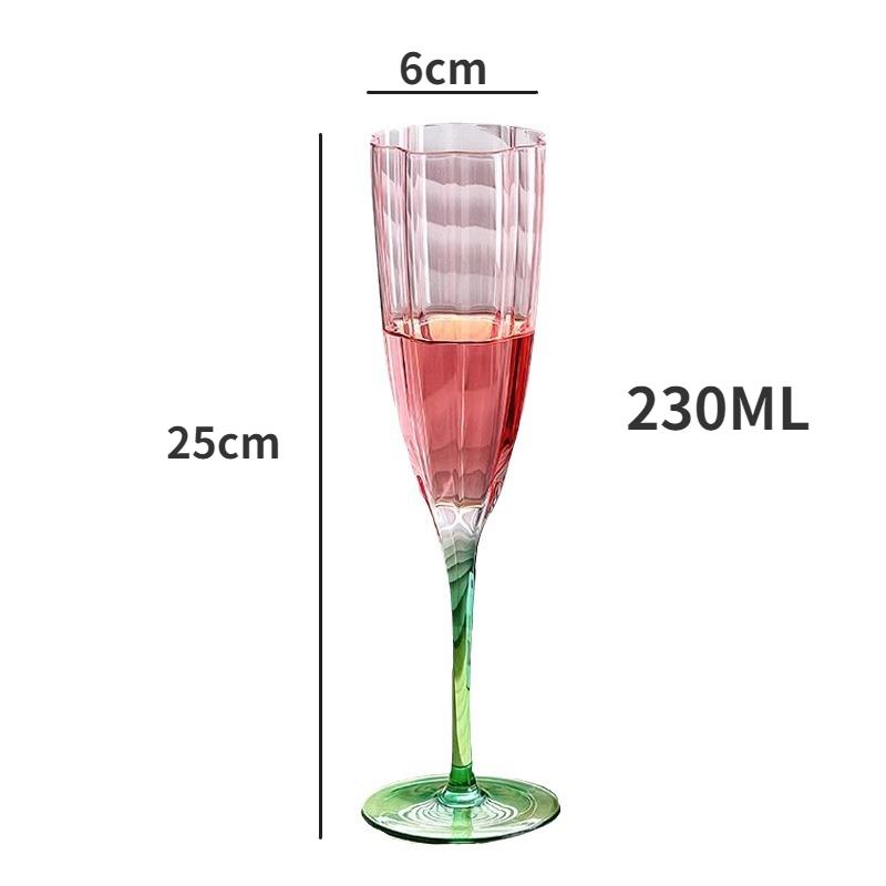 New Petal Red Wine Glasses Home Tall Glasses Restaurant Premium Feeling Champagne Glasses
