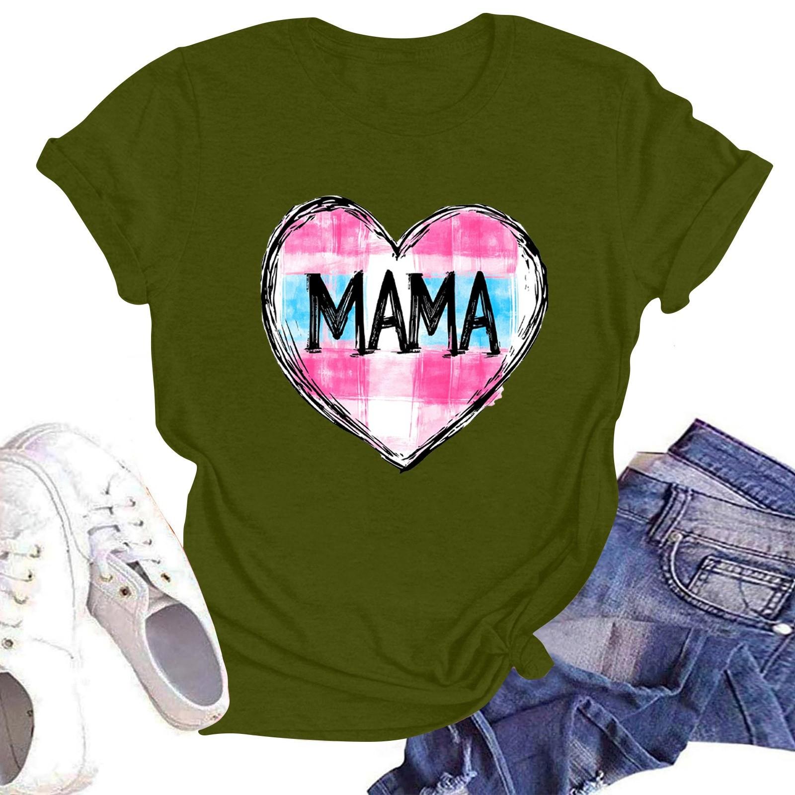 

Женская повседневная футболка с круглым вырезом и короткими рукавами с принтом L армия зеленый