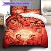 FCB  Pattern Bedding Quilt Set Quilt Cover Pillowcase Home Decoration Birthday Gift (1 * duvet cover + 2 * pillowcase, without core)