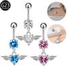 F136 Titanium Alloy Zircon G23 Angel Piercing Jewelry Navel Ring Navel Nail
