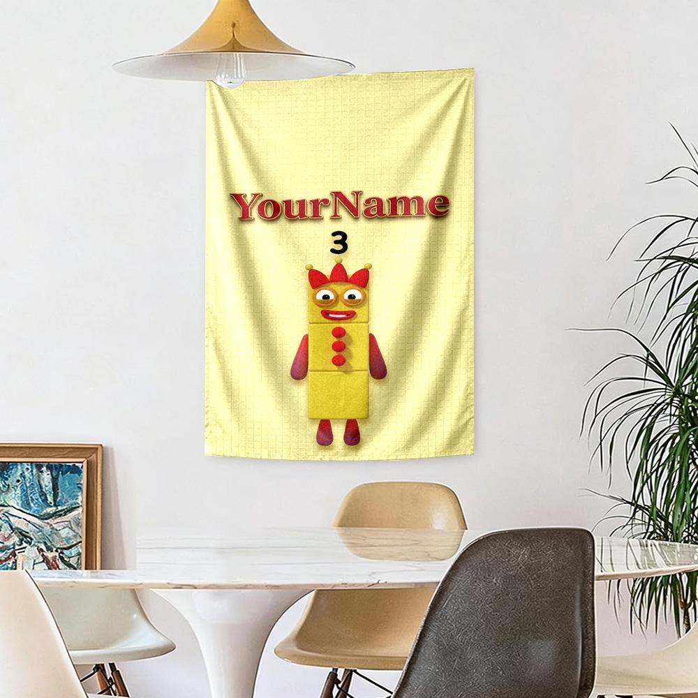Numberblocks Benutzerdefinierter Name Wanddekoration Wandteppich Kunst Für Haustiergedenken Geburtstag Hochzeitsparty Kulisse Familiengeschenk