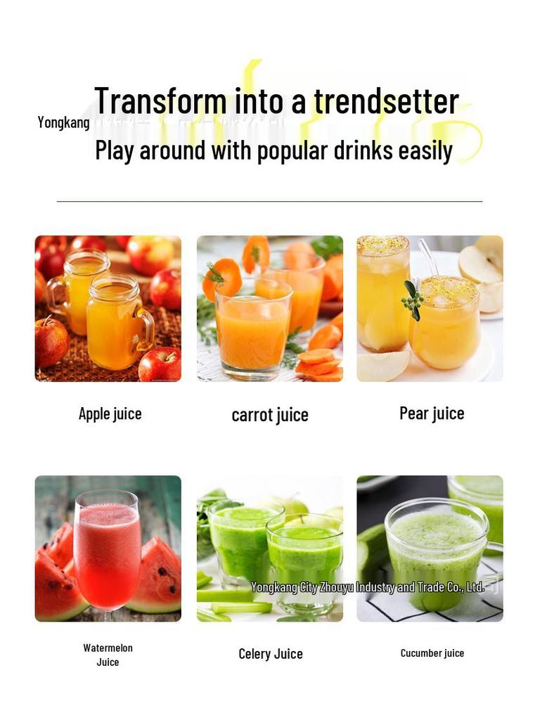 Compact Fully Automatic Multifunctional Juicer & Food Processor - Portable Electric Juicing Cup