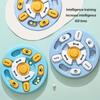 Sliding Modulel Intelligence Feeding Toy Interactively Slow Feeders Puzzles Bowl for Mental Enrichment And IQ Training