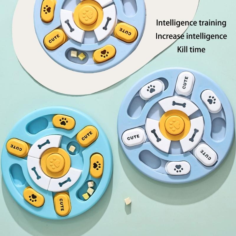 Sliding Modulel Intelligence Feeding Toy Interactively Slow Feeders Puzzles Bowl for Mental Enrichment And IQ Training