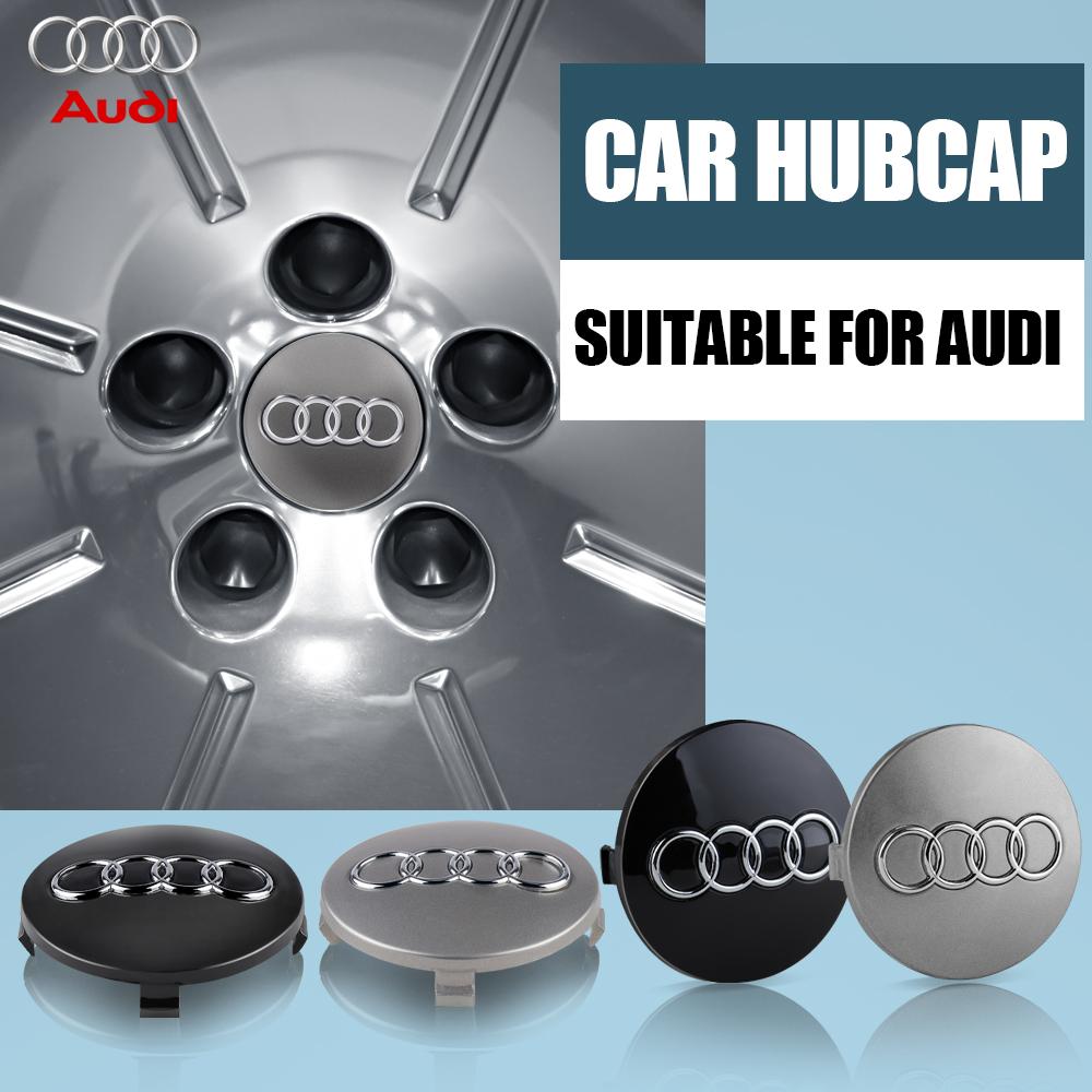 4PCS 60/61/68/69/mm Car Wheel Center Hub Caps Hubcap Tire Rim Covers Replacement For Audi A1 A3 8P A4 B5 B6 B7 B8 A5 A6 C5 C6