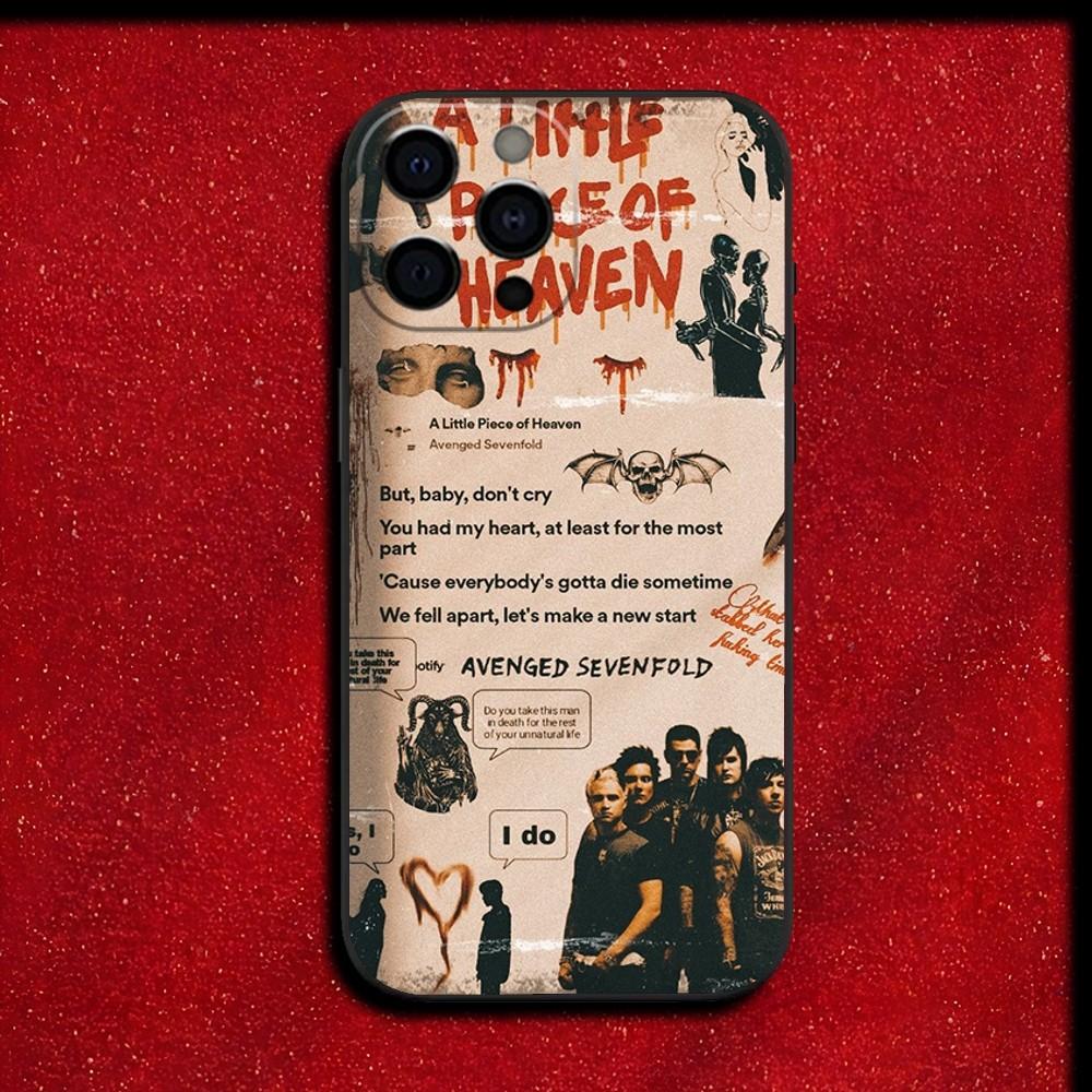 A-Avenged S-Sevenfold A7X Phone Case For iPhone 16,15,14,13,12,11,Pro,X,XS,Max,XR,Plus,Mini Soft Black Cover