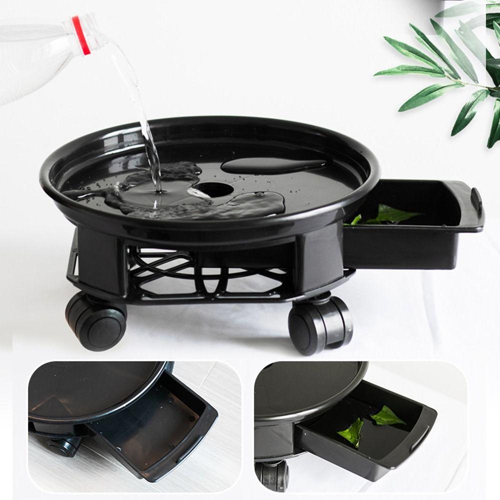 With Water Tray Plant Stand Base Movable Flower Plant Pot Base Flower Planter Stand