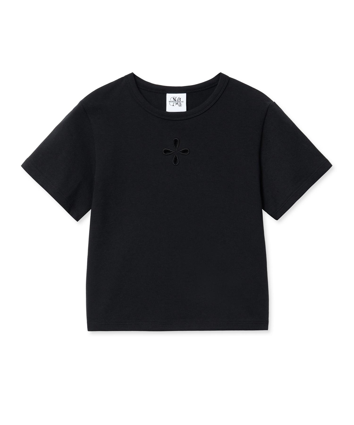 Midnight Move 4 Crop T (Black)