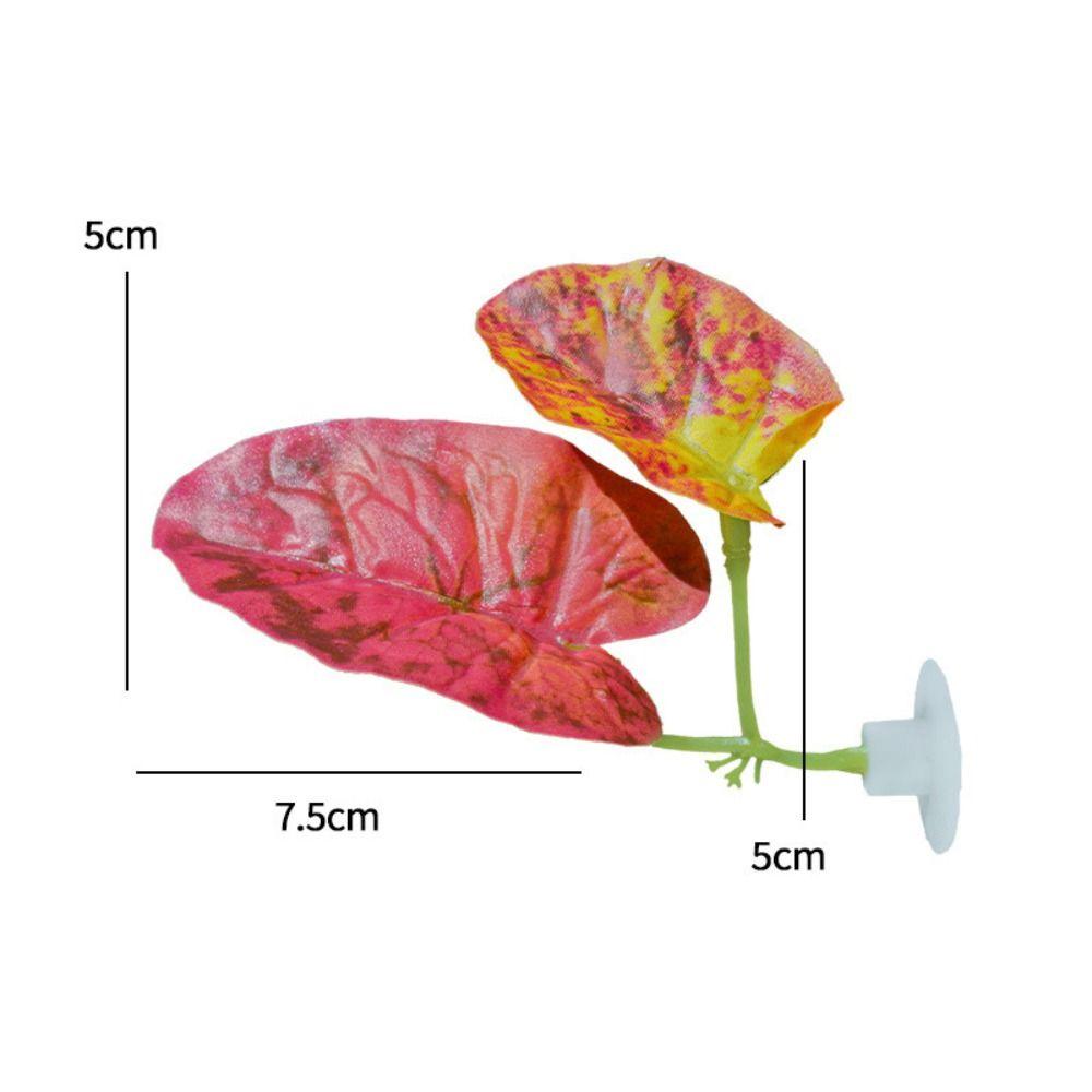 Plastic Betta Fish Leaf Pad Simulated Lotus Leaves Suction Cup Reptile Basking Area Fish Resting Terrace Rumble Fish