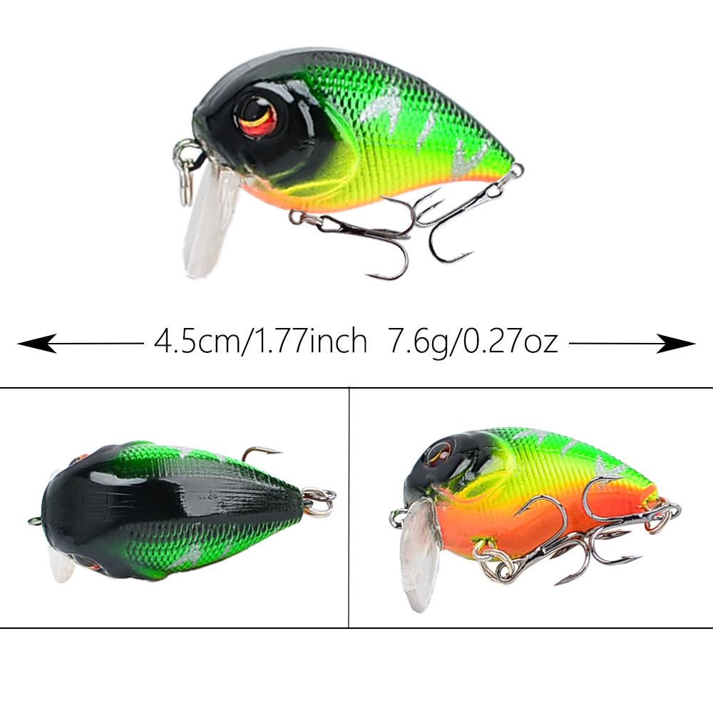 Floating 4.5cm/7.6g Small Fatty Lure for Bass, Pike, Asp