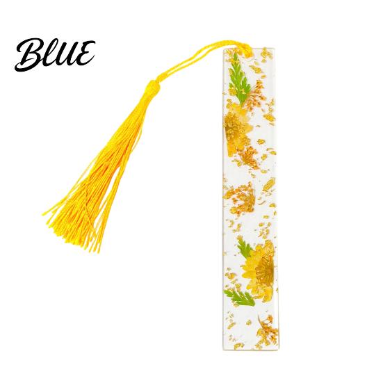 High Quality Bookmarks Dried Flower Resin with Tassels Double-Sided Magnetic Page Markers