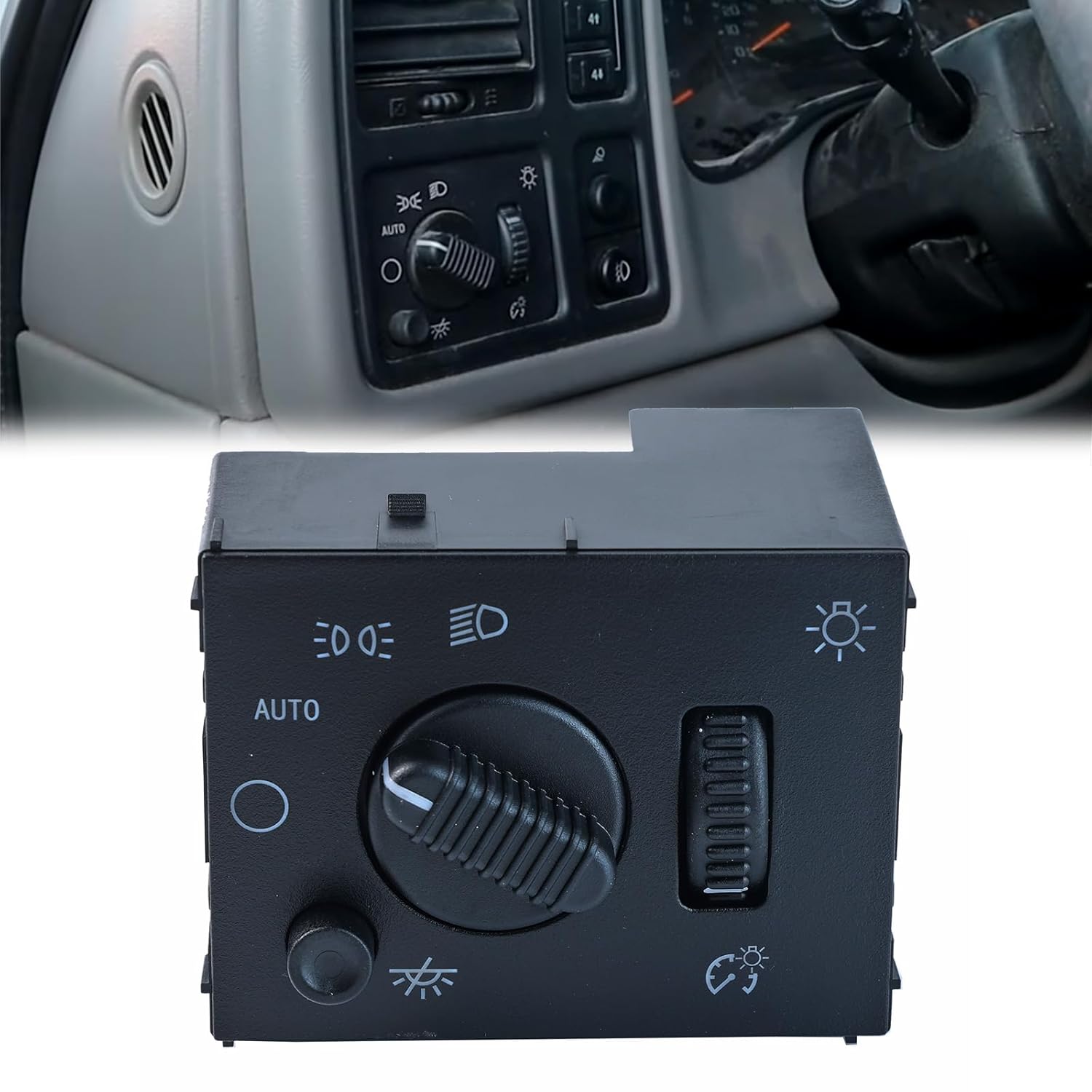 

19381535 Headlight Switch Compatible with Chevy Silverado 2003-2006 GMC Sierra Tahoe Avalanche Suburban Cadillac Escalade Yukon Replacement 15176678,