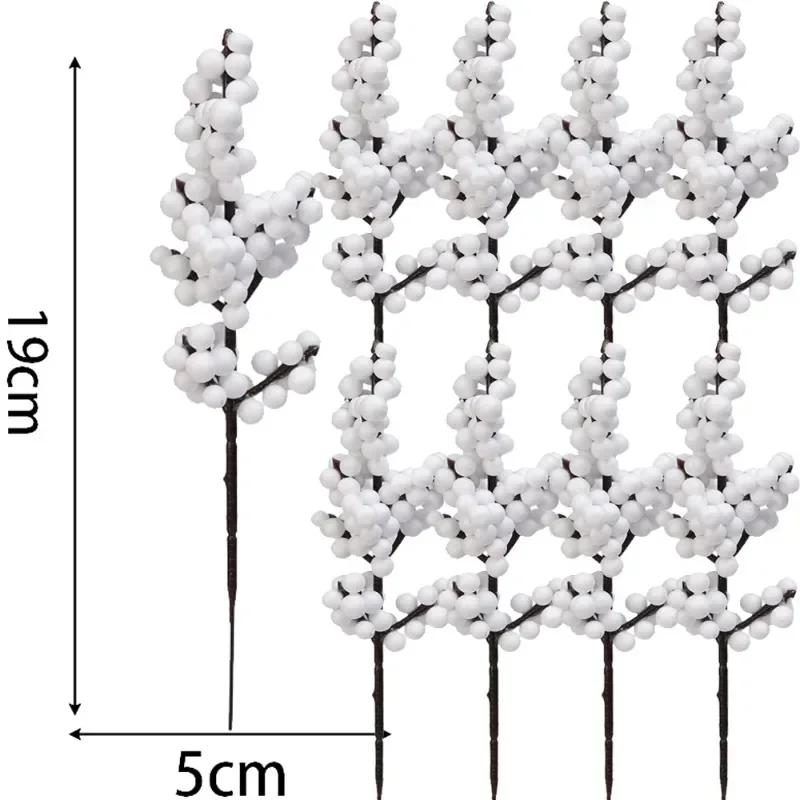

Искусственные белые ягоды, стебли, рождественские ветки, искусственные фрукты, цветы, свадебные украшения, вечеринка, новый год, украшения для дома, поделки своими руками 4PCS