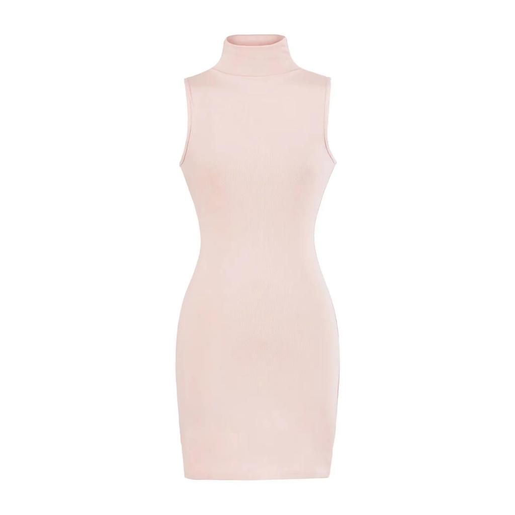 2026 Spicy Girl High-Neck Sleeveless Vest Dress: Women's Autumn/Winter Sexy High-Waist Hip-Hugging Skirt