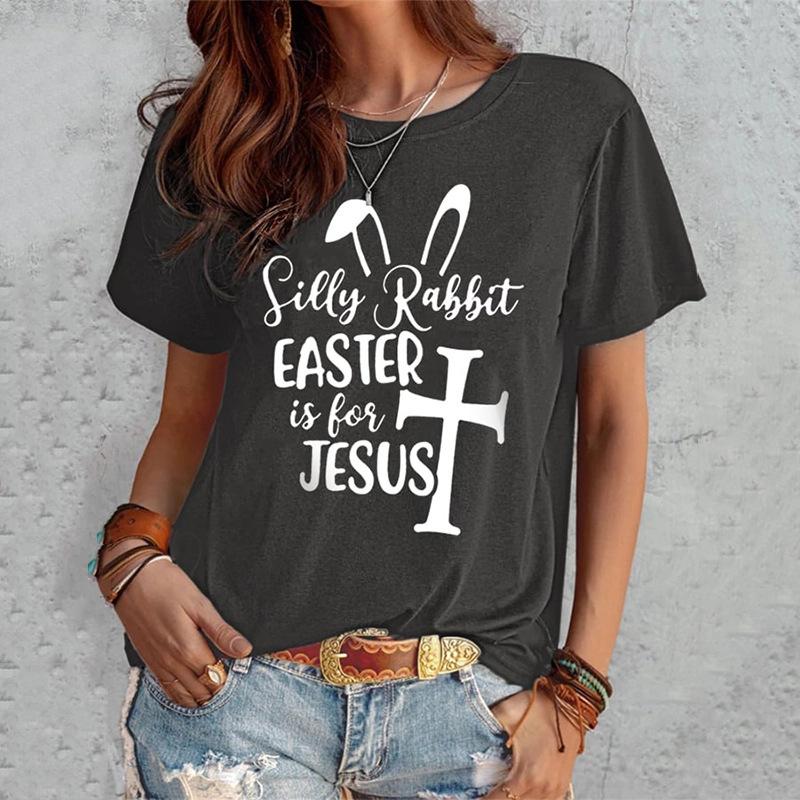 Summer Round Neck 3D Simple Print Top Fashionable Casual Short Sleeved Women's T-shirts