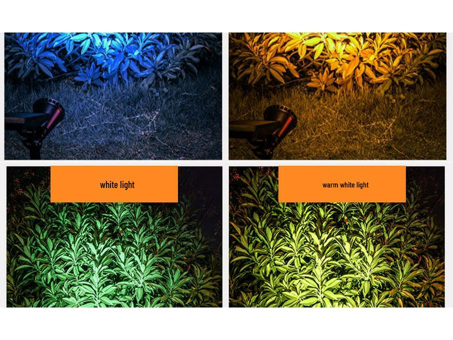 Solar Colorful Outdoor Lawn Spotlight - Automatic Dusk Activation, Ground-Inserted Garden Tree Light