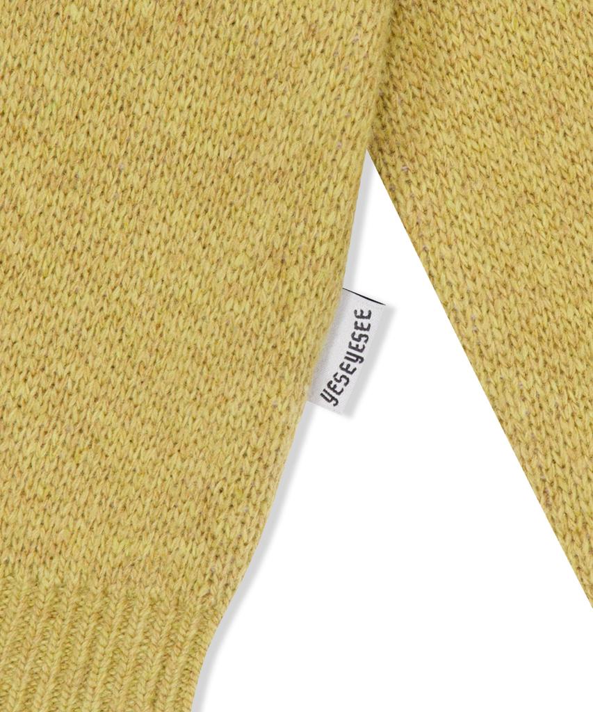 YESEYESEE Eye Knit Pullover Sweater Mustard