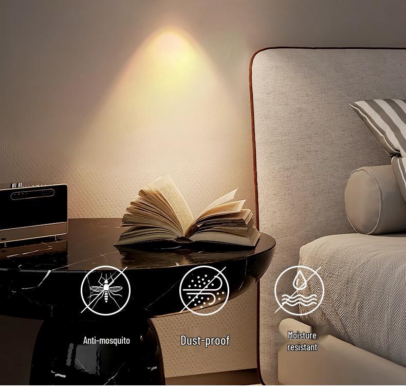Italian Minimalist Bauhaus-Style Rotatable Wall Lamp with Switch for Bedroom