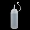 Uxcell Plastic Condiment Bottles for Oil and Sauces, Dispenser with Nozzle Caps, White, 200ml, Set of 2