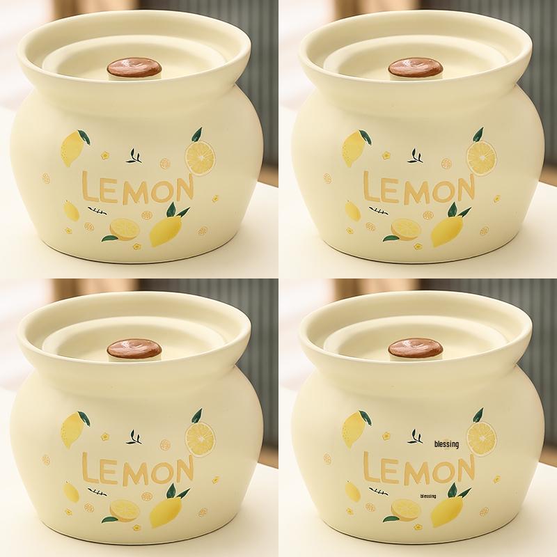 Ceramic Earthen Pot with Lid for Stews & Double Boiled Dishes - Single-Serve Steamed Egg Cup Included