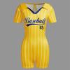 European and American summer street tight sports printed jumpsuit