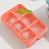 Trays Multipurpose 6 Grids Reusable Leakage Proof Easy Release Soft Bottom Silicone   Molds with Removable Lid