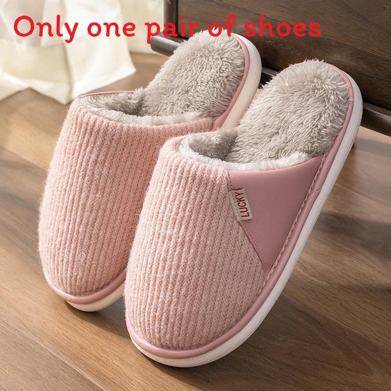 Indoor Mens Cotton Slippers With Plush Lining For Warmth And Comfort